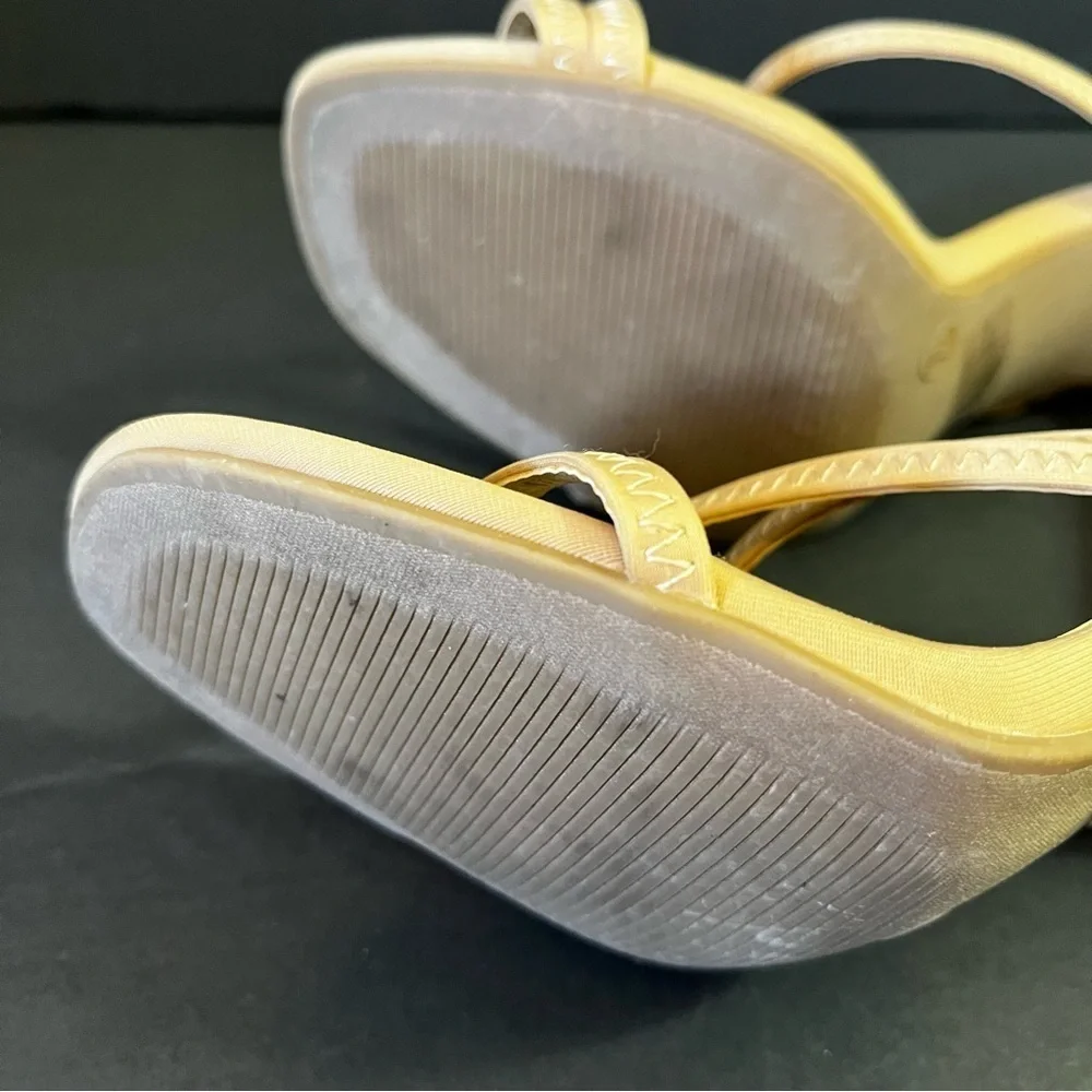 Lulus Ferrara Nude Natural High Heel Strappy Sandals Size 7.5 Heel 4.5”